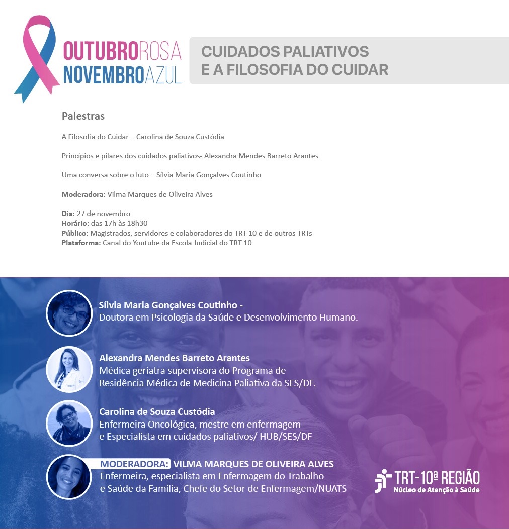 Campanha OUTUBRO ROSA NOVEMBRO AZUL - TRT10