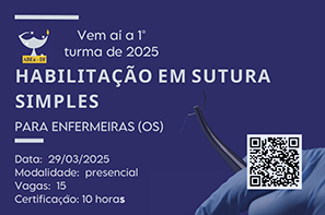 Curso Habilitação em Sutura Simples para Enfermeiros(as) - Turma 1/2025